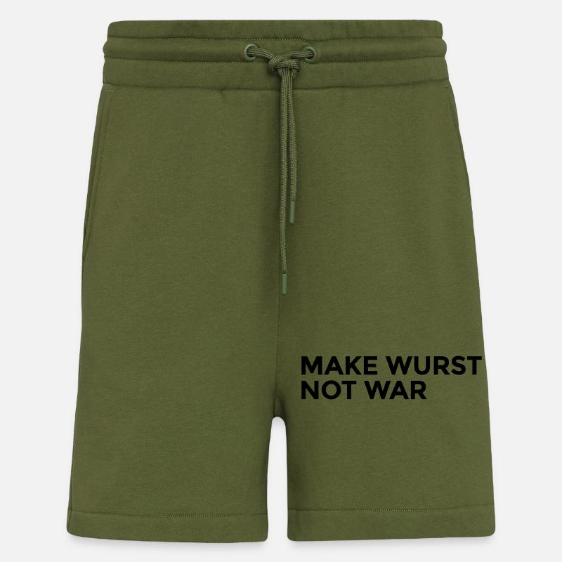 make wurst not war - Shorts - made by SPREAD - MOSS GREEN