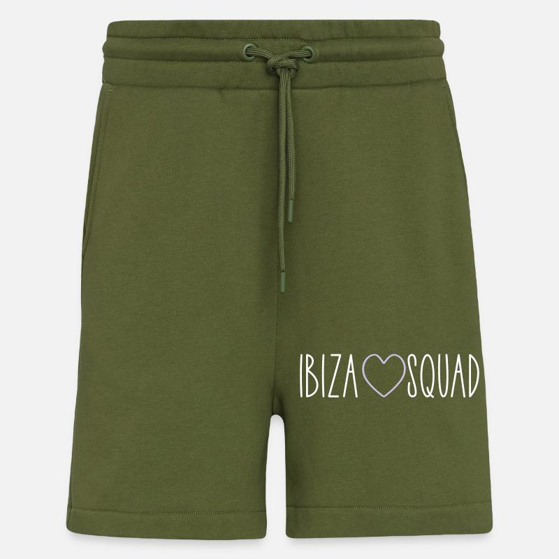 Ibiza Squad Heart - Short bio décontracté fabriqué en UE - MOSS GREEN