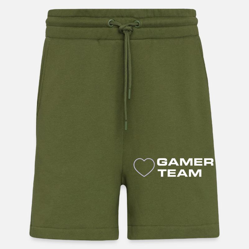 Cœur de l’équipe de joueurs - Short bio décontracté fabriqué en UE - MOSS GREEN