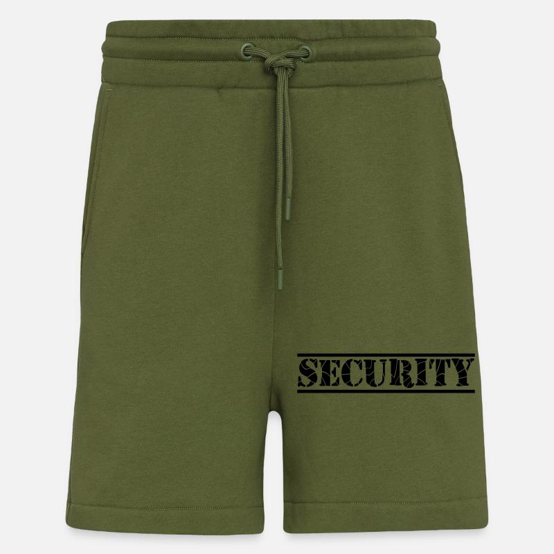 Security Lines Design - Short bio décontracté fabriqué en UE - MOSS GREEN