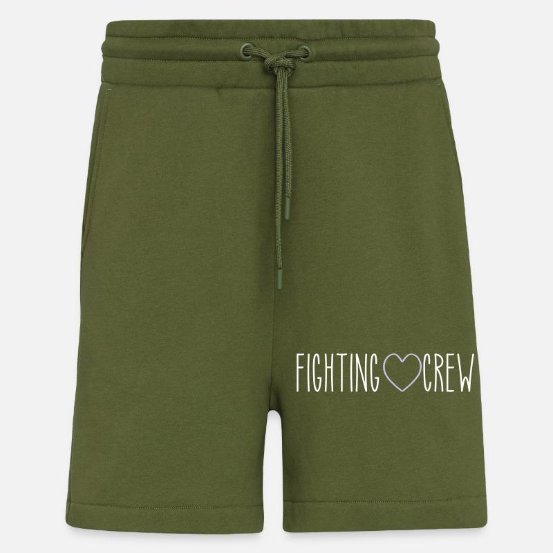 Fighting Crew Heart - Shorts - made by SPREAD - MOSS GREEN