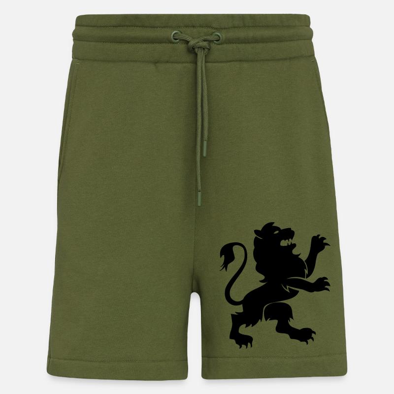 löwe tier - Shorts - made by SPREAD - MOSS GREEN