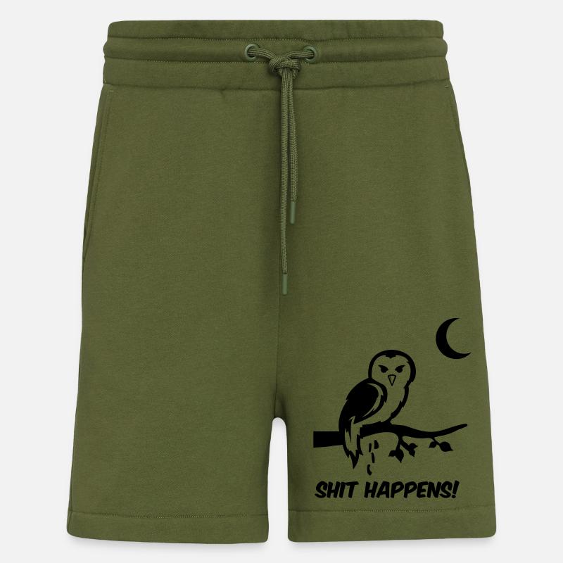 eule shit happens - Shorts - made by SPREAD - MOSS GREEN