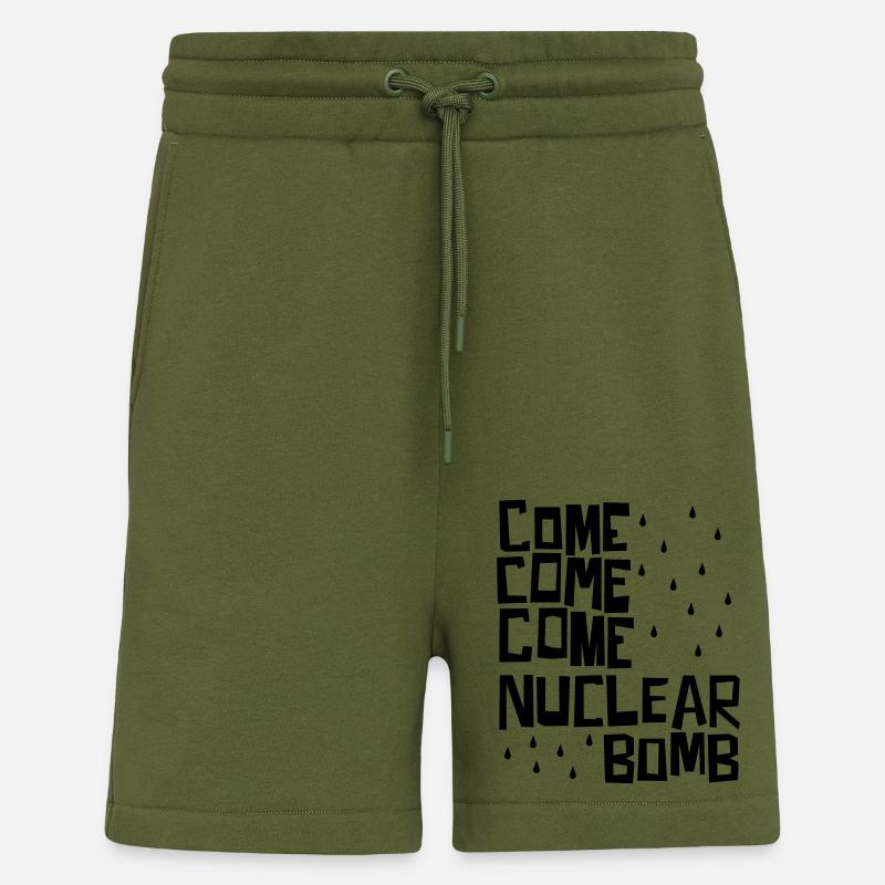 Venez, venez, venez bombe nucléaire - Short bio décontracté fabriqué en UE - MOSS GREEN