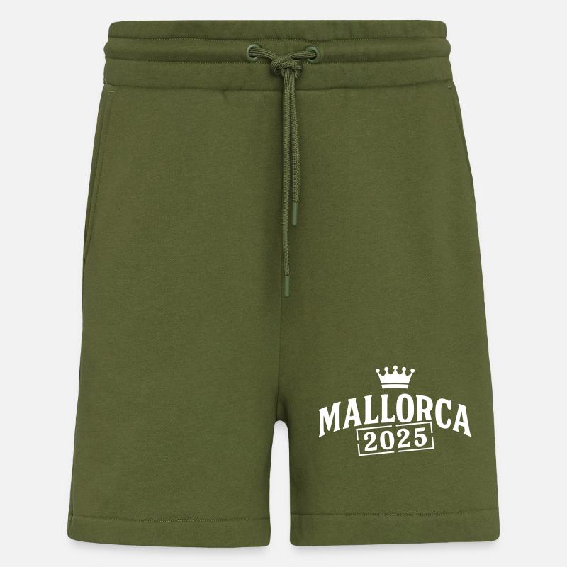 Majorque 2025 Couronne - Short bio décontracté fabriqué en UE - MOSS GREEN