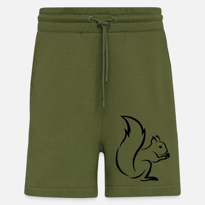 Écureuil - Short bio décontracté fabriqué en UE - MOSS GREEN