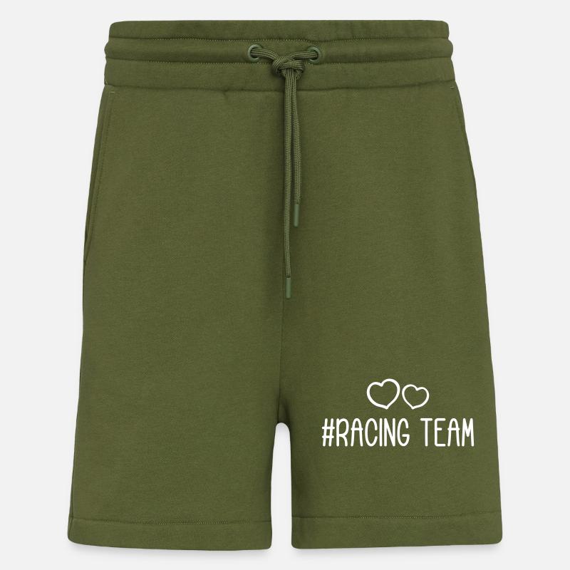 Cœur d’équipe de course - Short bio décontracté fabriqué en UE - MOSS GREEN