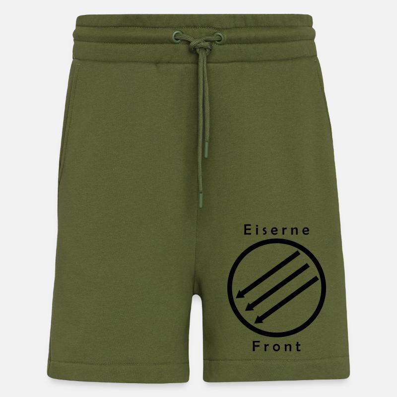 Front d’Eiserne - Drei Pfeile - Short bio décontracté fabriqué en UE - MOSS GREEN