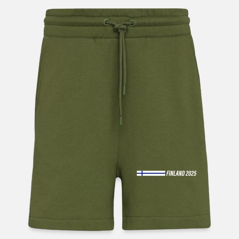Finlande 2025 - Short bio décontracté fabriqué en UE - MOSS GREEN