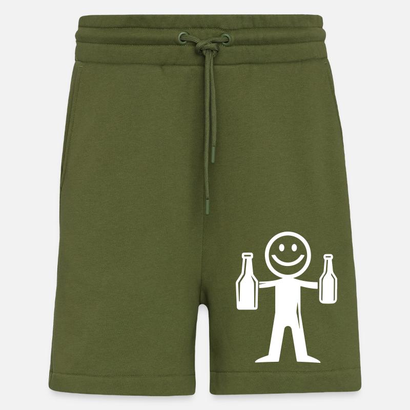 Strichmännchen Bier - Shorts - made by SPREAD - MOSS GREEN