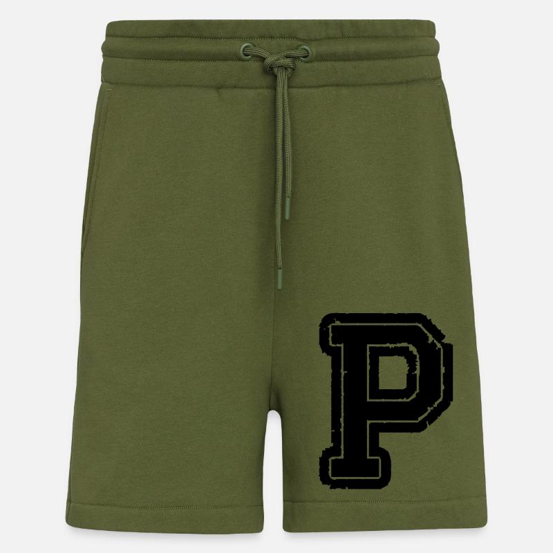 buchstabe P - Shorts - made by SPREAD - MOSS GREEN