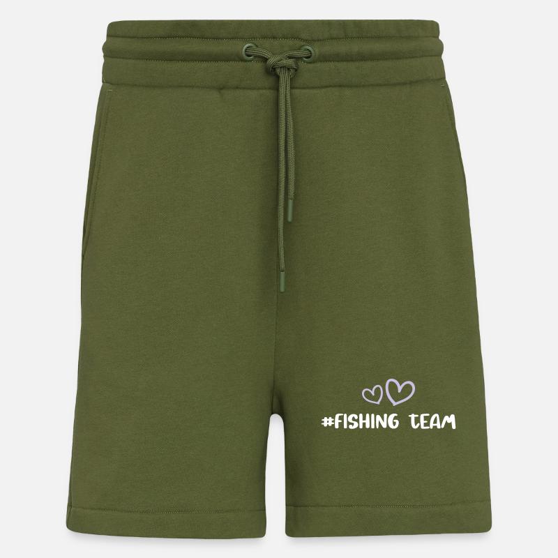 Fishing Team Herz - Shorts - made by SPREAD - MOSS GREEN