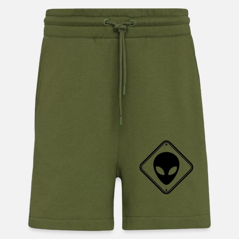 Warnung Alien Hinweis - Shorts - made by SPREAD - MOSS GREEN