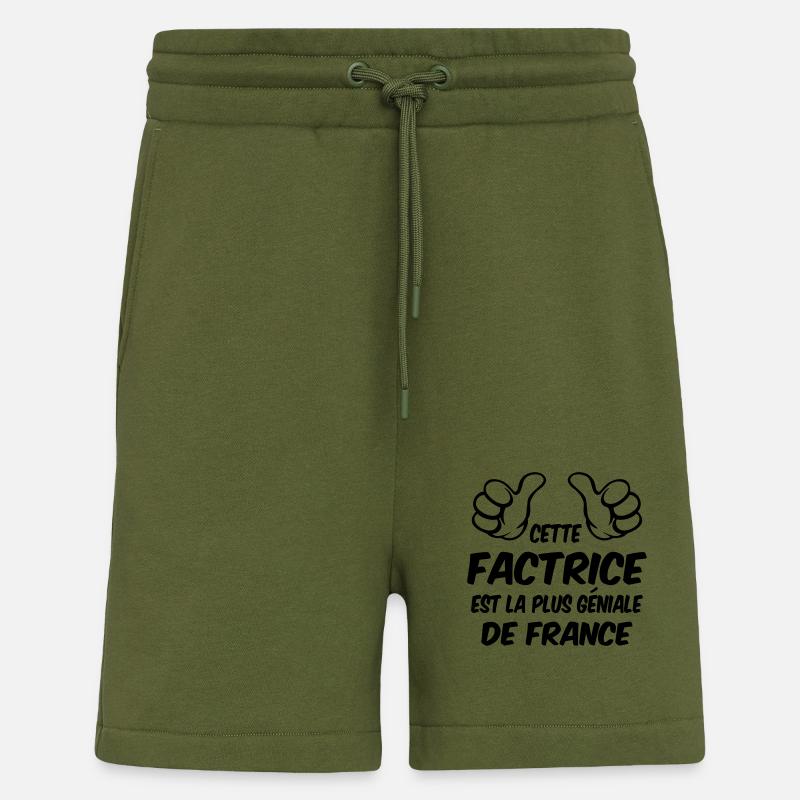 MEILLEURE FACTRICE - Short bio décontracté fabriqué en UE - MOSS GREEN