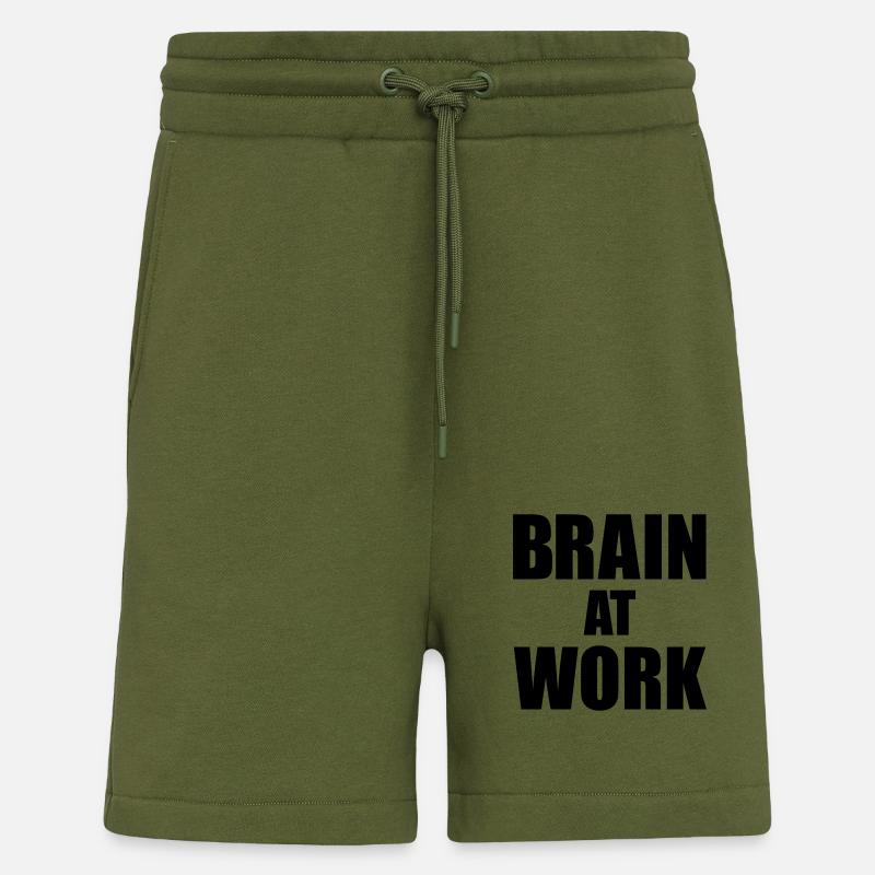 Brain at work - Shorts - made by SPREAD - MOSS GREEN