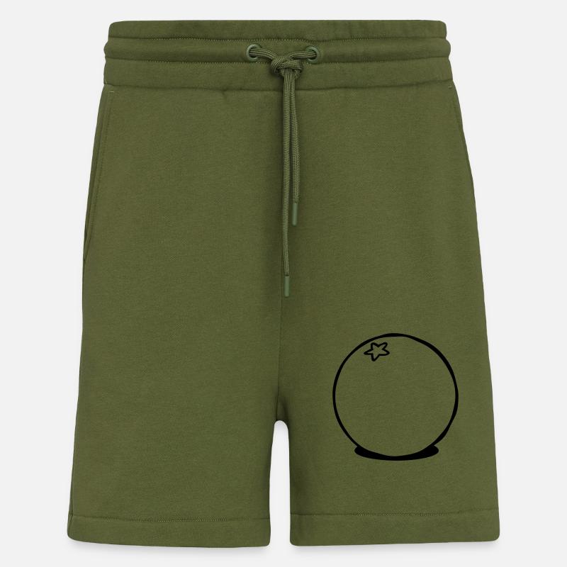 Vegetarisch Orange Obst - Shorts - made by SPREAD - MOSS GREEN
