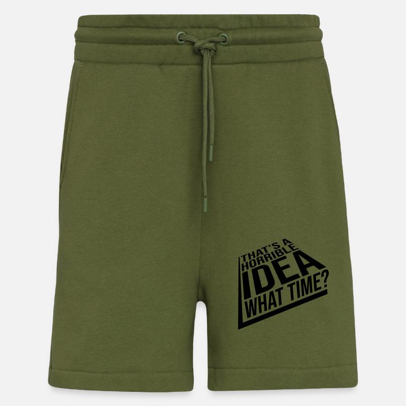 C’est une idée horrible - Short bio décontracté fabriqué en UE - MOSS GREEN