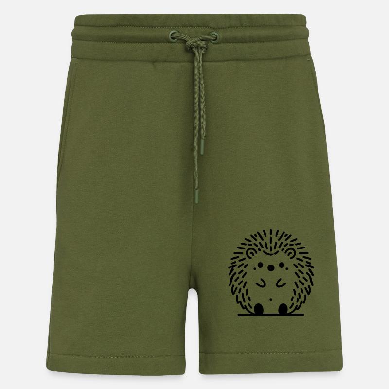 hérisson hérisson hérisson automne - Short bio décontracté fabriqué en UE - MOSS GREEN