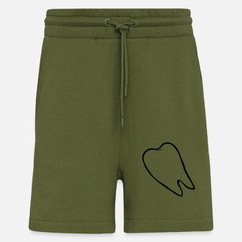 Verlorener Backenzahn Comic - Shorts - made by SPREAD - MOSS GREEN