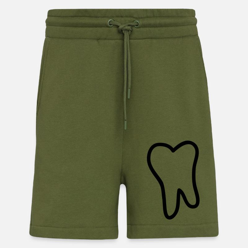 tooth - Short bio décontracté fabriqué en UE - MOSS GREEN