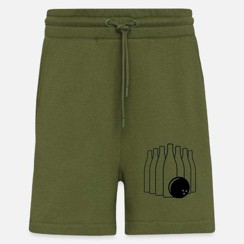Bier Bowling mit Bowlingkugel - Shorts - made by SPREAD - MOSS GREEN
