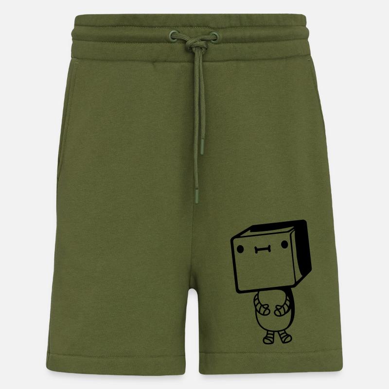 Kleiner niedlicher Roboter - Shorts - made by SPREAD - MOSS GREEN