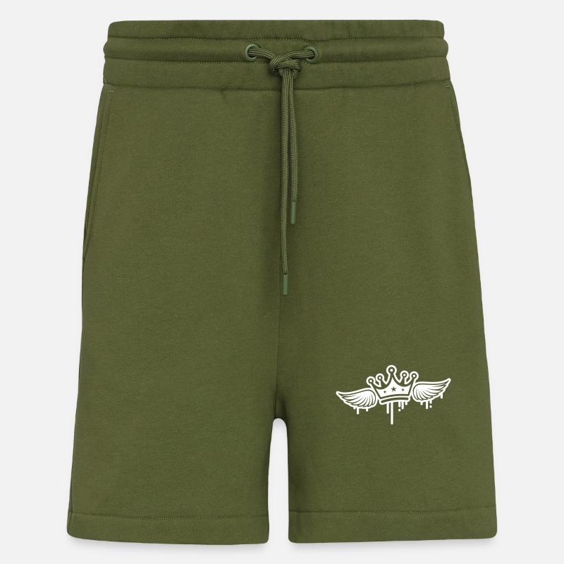 Ailes de la couronne - Short bio décontracté fabriqué en UE - MOSS GREEN