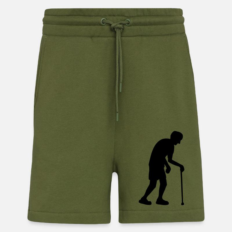 Silhouette von Grossvater - Shorts - made by SPREAD - MOSS GREEN