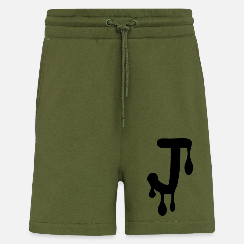 j_comic_graffiti - Shorts - made by SPREAD - MOSS GREEN