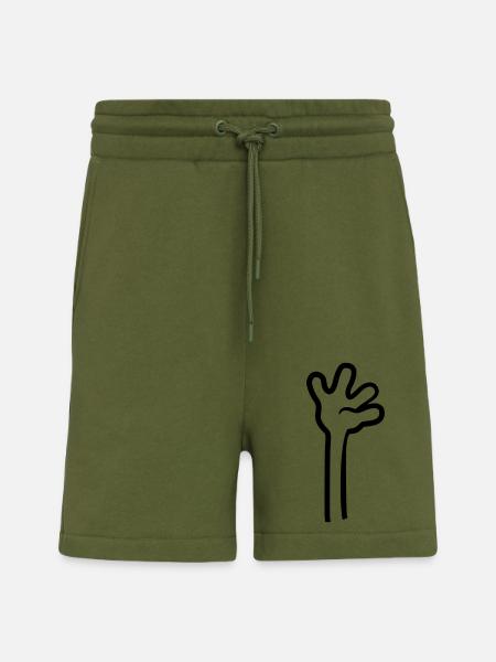 cartoon long arm - Shorts - made by SPREAD - MOSS GREEN