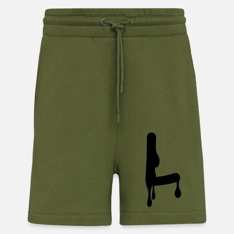 l_comic_graffiti - Shorts - made by SPREAD - MOSS GREEN