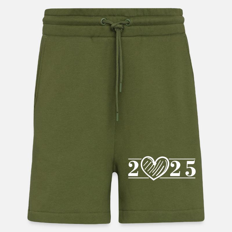 2025 Cœur - Short bio décontracté fabriqué en UE - MOSS GREEN