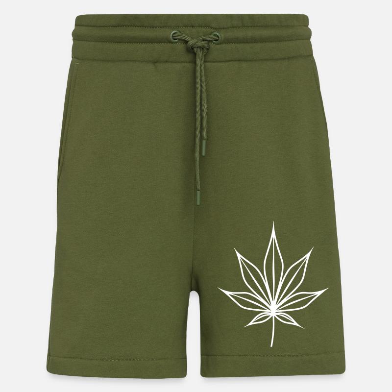 Hanfblatt Weed Hanf Symbol - Shorts - made by SPREAD - MOSS GREEN