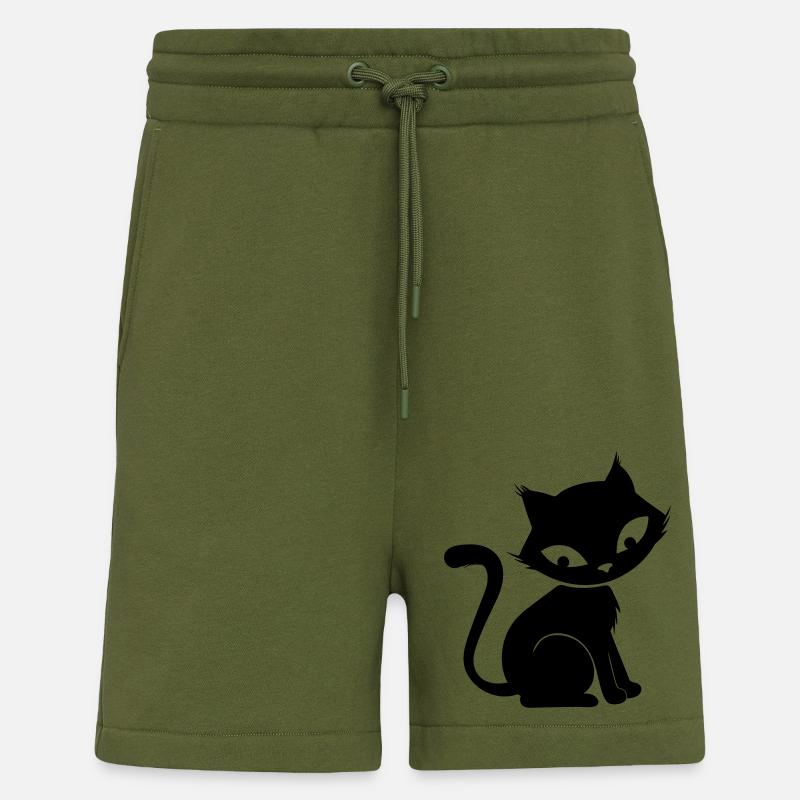 Chat mignon - Short bio décontracté fabriqué en UE - MOSS GREEN