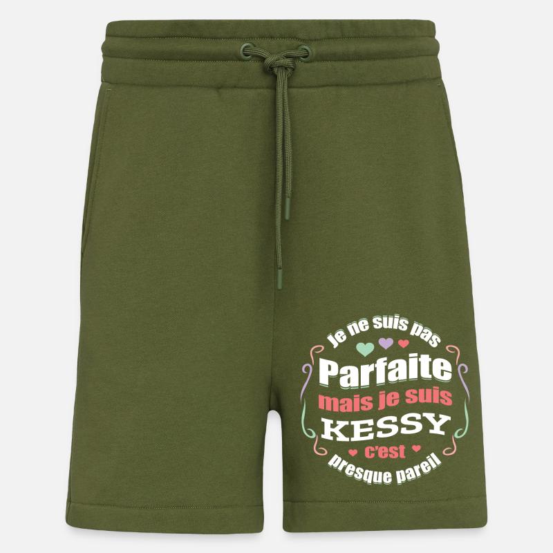 KESSY PARFAITE - PRENOM KESSY - Short bio décontracté fabriqué en UE - MOSS GREEN