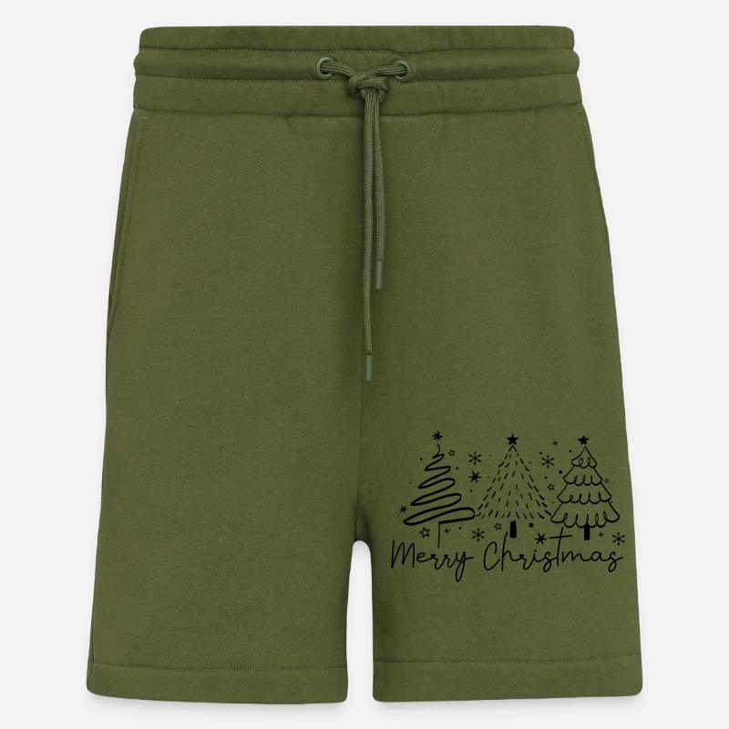 Joyeux Noël - Short bio décontracté fabriqué en UE - MOSS GREEN