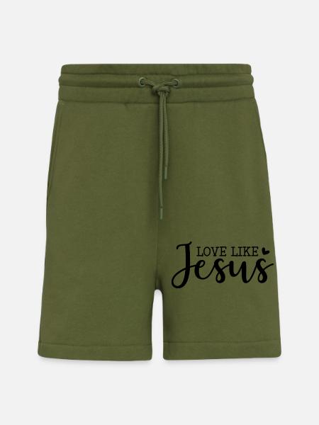 Aimer comme Jésus - Short bio décontracté fabriqué en UE - MOSS GREEN