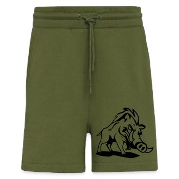 Wild boar dangerous - Shorts - made by SPREAD - MOSS GREEN - Front