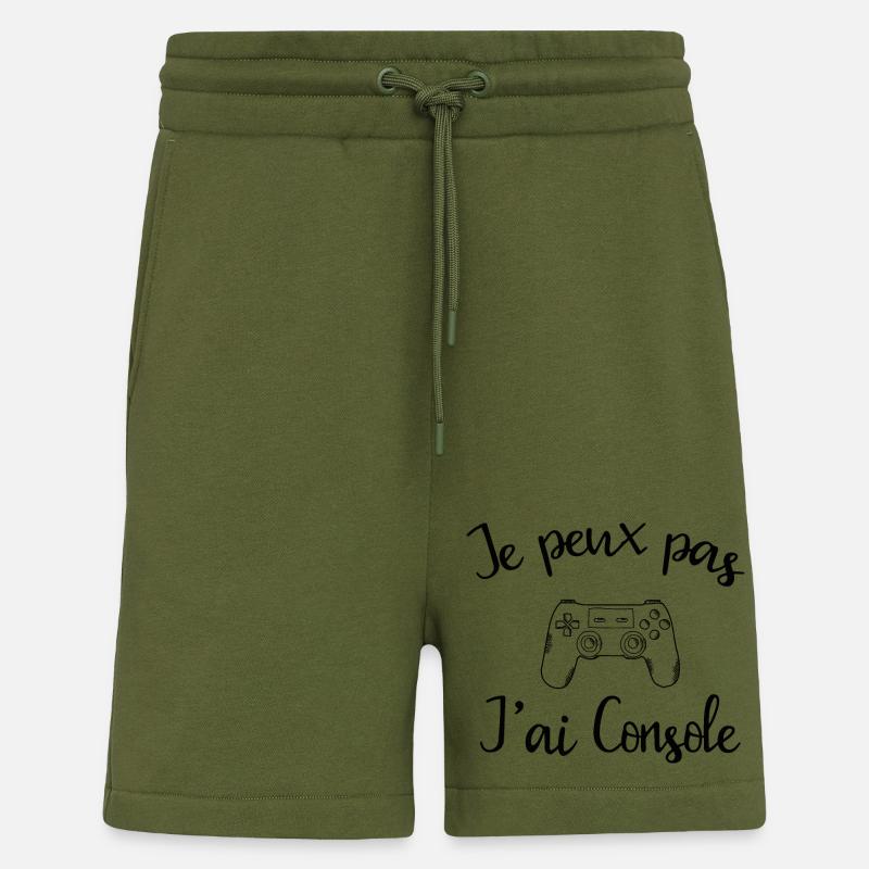 Je Peux Pas J'ai Console - Short bio décontracté fabriqué en UE - MOSS GREEN