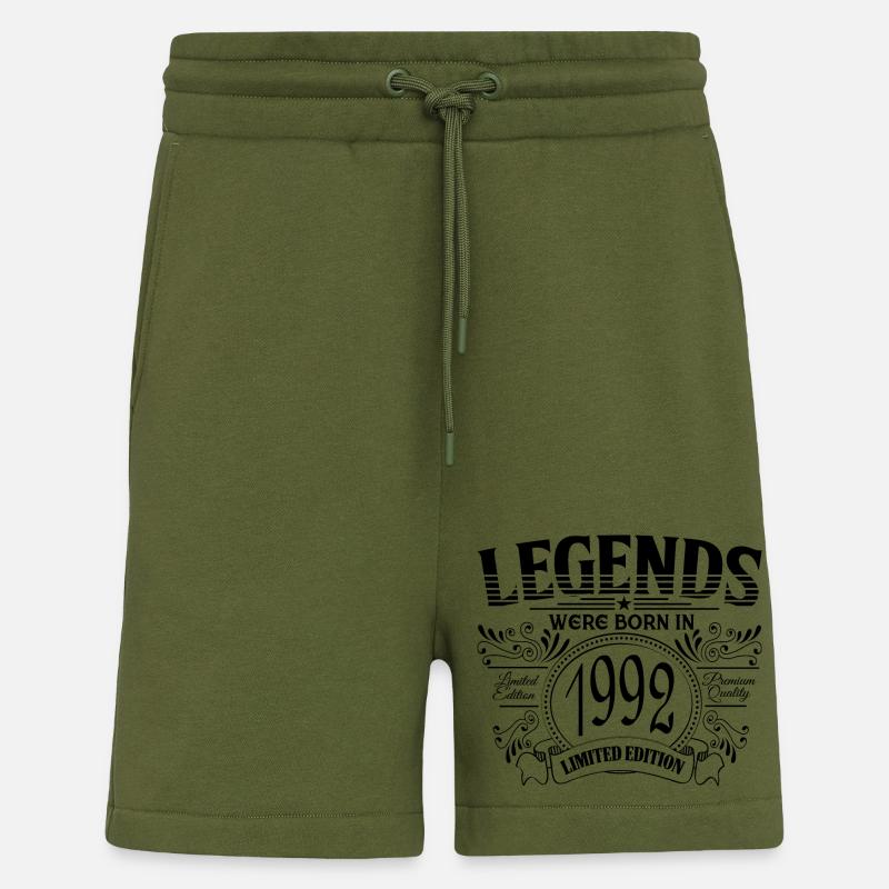 Idée cadeau anniversaire 1992 - Short bio décontracté fabriqué en UE - MOSS GREEN