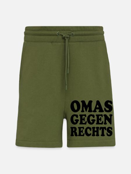 Omas gegen rechts - Shorts - made by SPREAD - MOSS GREEN