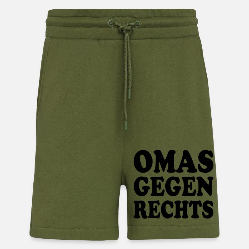 Omas gegen rechts - Shorts - made by SPREAD - MOSS GREEN