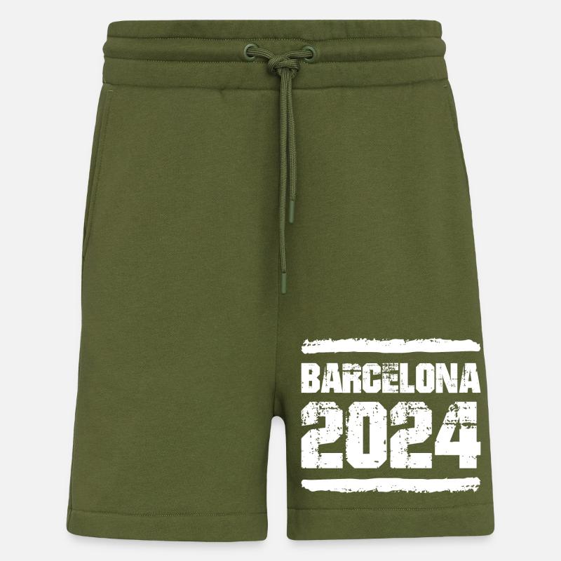 L’équipe de Barcelone 2024 - Short bio décontracté fabriqué en UE - MOSS GREEN