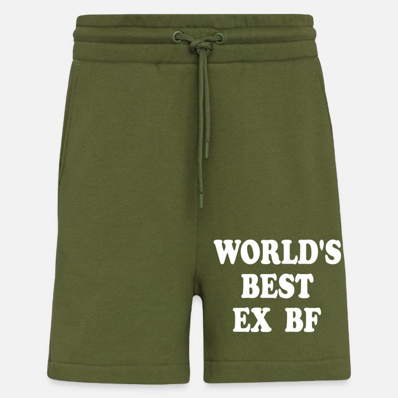 worlds best ex bf - Shorts - made by SPREAD - MOSS GREEN