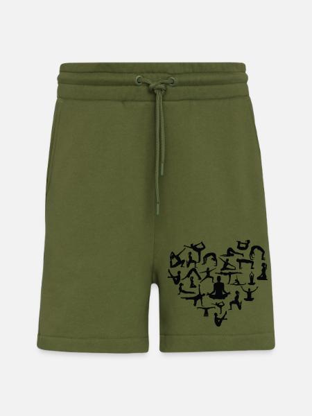 Yoga Meditation Spa Namaste - Shorts - made by SPREAD - MOSS GREEN