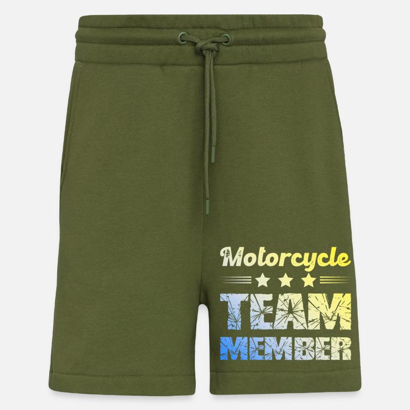 Équipe de motards - Short bio décontracté fabriqué en UE - MOSS GREEN