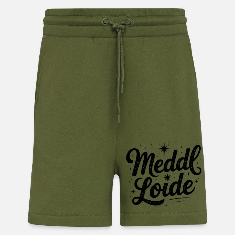 Meddl Loide - German Memes - Shorts - made by SPREAD - MOSS GREEN