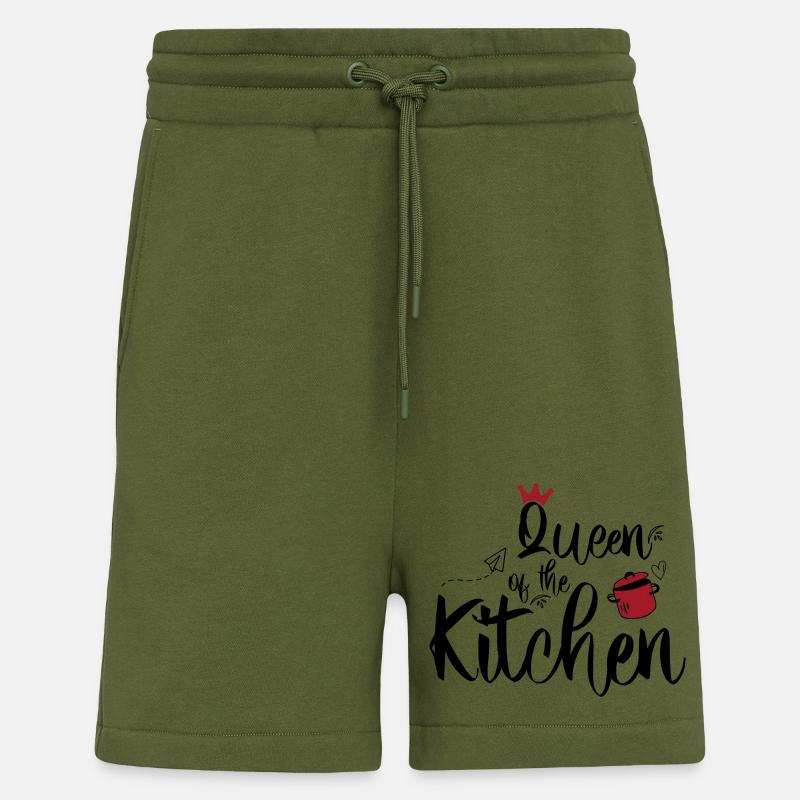 Reine de la cuisine - Short bio décontracté fabriqué en UE - MOSS GREEN