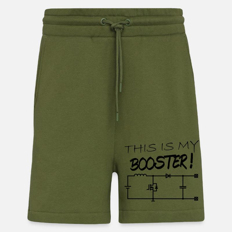 Schematic Booster Electronics Hardware - Shorts - made by SPREAD - MOSS GREEN