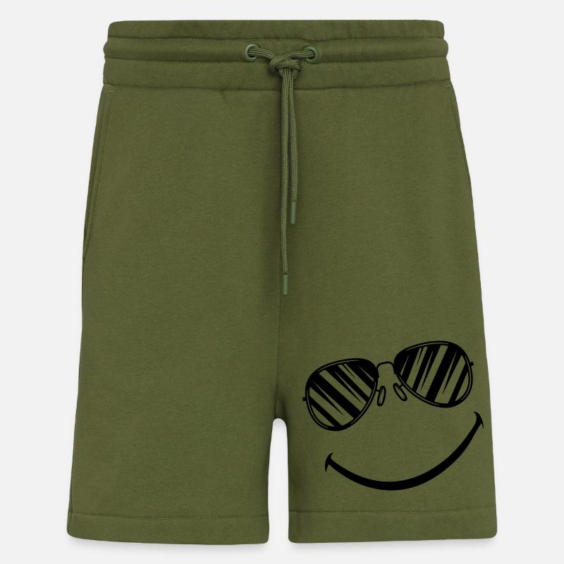 smileface - Shorts - made by SPREAD - MOSS GREEN